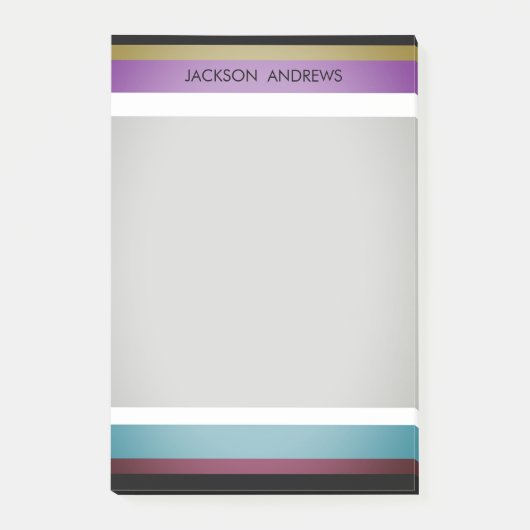 Moderne standaard persoonlijke naam komt overeen m post-it® notes (Voorkant)