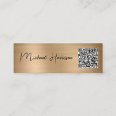 Moderne standaard QR Code Professional Gold Mini Visitekaartje (Voorkant)