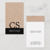 Moderne standaard veelvoudig afdrukken van zwart-w visitekaartje (Voorkant / Achterkant)