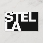 Moderne standaardlettertypesypografie eenvoudig zw visitekaartje (Voorkant)