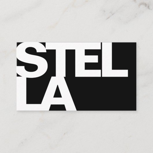 Moderne standaardlettertypesypografie eenvoudig zw visitekaartje (Voorkant)