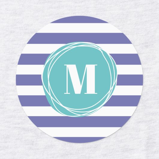 Moderne stapes voor monogram labels (Design 1)