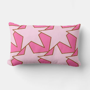 Moderne Star Geometric - licht en diep roze Kussen