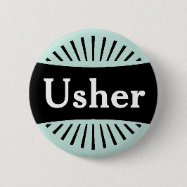 Moderne Starburst Design Name Tag Ronde Button 5,7 Cm