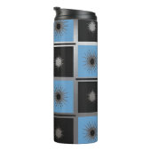 Moderne Starburst & Squares Thermische Tumbler Thermosbeker (Geroteerd rechts)