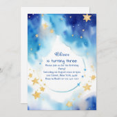 Moderne Stardust Custom Verjaardag Kaart (Voorkant / Achterkant)