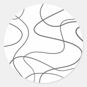 Moderne, stedelijke, abstracte patronen. Valse gol Ronde Sticker