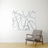 Moderne, stedelijke, abstracte patronen. Valse gol Wandkleed (In Situ (horizontaal))