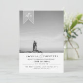 Moderne stedelijke bruiloft uitnodigen foto kaart (Staand voorkant)