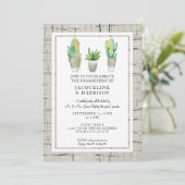 Moderne stedelijke Cactus Succulent Engagement Par Kaart (Staand voorkant)