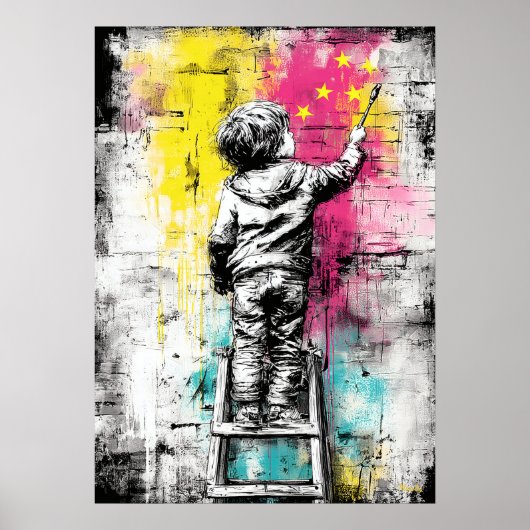 Moderne Stedelijke Dromer Huidige Wandkunst Poster (Voorkant)