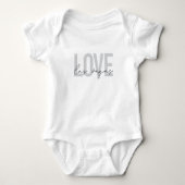 Moderne, stedelijke, eenvoudige, coole design Love Romper (Voorkant)
