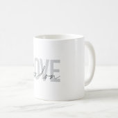 Moderne, stedelijke, eenvoudige, coole vormgeving koffiemok (Voorkant rechts)