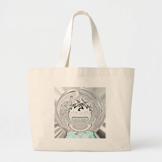 Moderne stedelijke flora patroon grote tote bag (Voorkant)