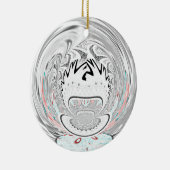 Moderne stedelijke flora patroon keramisch ornament (Rechts)