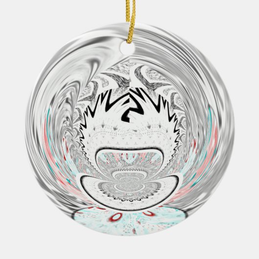 Moderne stedelijke flora patroon keramisch ornament (Voorkant)