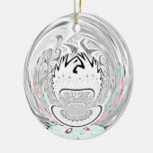 Moderne stedelijke flora patroon keramisch ornament (Links)