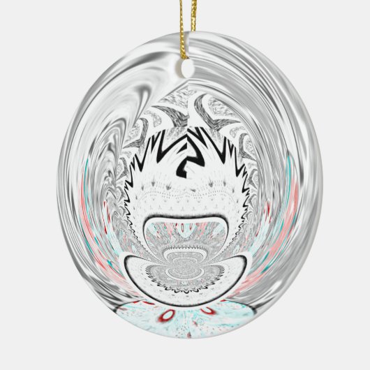 Moderne stedelijke flora patroon keramisch ornament (Links)