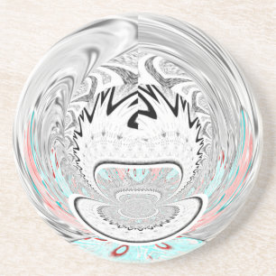 Moderne stedelijke flora patroon zandsteen onderzetter