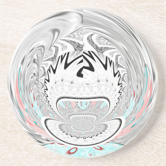 Moderne stedelijke flora patroon zandsteen onderzetter (Voorkant)