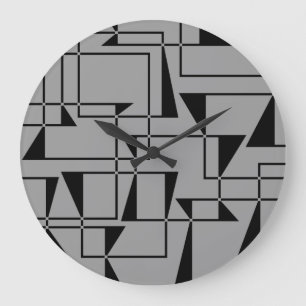 Moderne, stedelijke, gedurfde, coole geometrische  grote klok