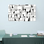 Moderne, stedelijke, gedurfde, coole geometrische spandoek (Beurs)