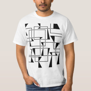 Moderne, stedelijke, gedurfde, coole geometrische t-shirt