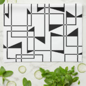 Moderne, stedelijke, gedurfde, coole geometrische  theedoek (Gevouwen)