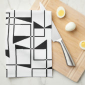 Moderne, stedelijke, gedurfde, coole geometrische  theedoek (Quarter Fold)