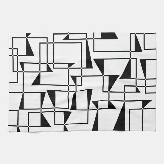 Moderne, stedelijke, gedurfde, coole geometrische  theedoek (Horizontaal)