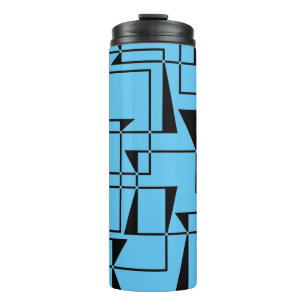 Moderne, stedelijke, gedurfde, coole geometrische  thermosbeker