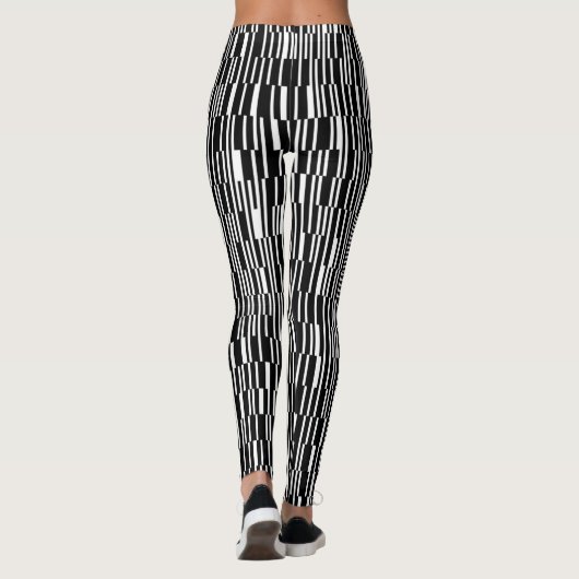 Moderne, stedelijke, hedendaagse geometrische patr leggings (Achterkant)