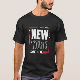 Moderne stedelijke stijl New York City T-shirt