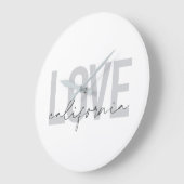 Moderne, stedelijke, trendy, coole design Love Cal Grote Klok (Hoek)