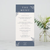 Moderne Steekproefbladeren Verdrietig Huwelijksdin Menu (Staand voorkant)