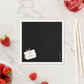 Moderne Steekproefbladeren Verdrietig Zwart Huweli Servet (Insitu)