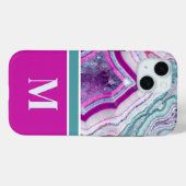 Moderne Steen Initiaal Monogram Case-Mate iPhone Case (Achterkant (horizontaal))