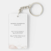 Moderne steen marmer business custom sleutelhanger (achterkant)