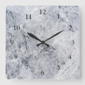 Moderne steen ziet er stijlvol grijs rotspatroon u vierkante klok (Voorkant)