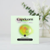Moderne Steenbok Sterrenbeeld Quote Aarde Element Kaart (Staand voorkant)