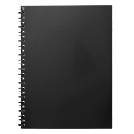 Moderne steenkoolzwart notitieboek (Voorkant)
