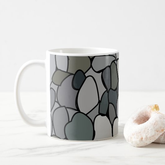 Moderne steentjes koffiemok (Met donut)