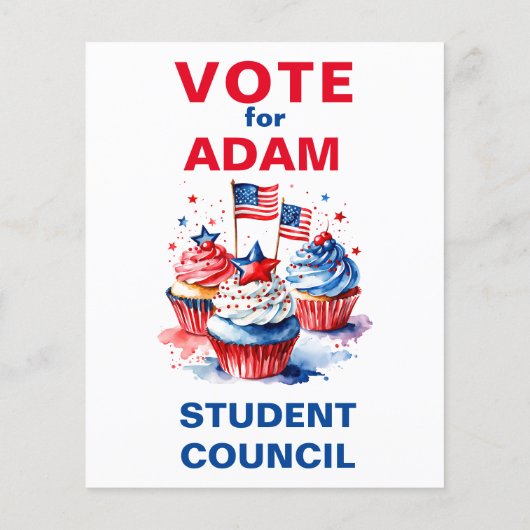 Moderne stem voor klasse President Flyer Sjabloon (Achterkant)