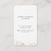 Moderne Stenen Marmeren Haar Stylist Custom Visitekaartje (Achterkant)