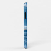 Moderne stenen stoffige blauwe marmer Case-Mate iPhone case (Achterkant/rechts)