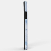 Moderne stenen stoffige blauwe marmer Case-Mate iPhone case (Achterkant/rechts)