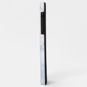 Moderne stenen stoffige blauwe marmer Case-Mate iPhone case (Achterkant/links)