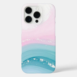Moderne stenen stoffige blauwe marmer iPhone 16 pro hoesje