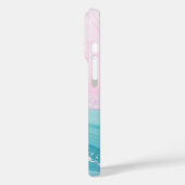 Moderne stenen stoffige blauwe marmer Case-Mate iPhone case (Achterkant / Links)