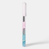 Moderne stenen stoffige blauwe marmer Case-Mate iPhone case (Achterkant / Rechts)